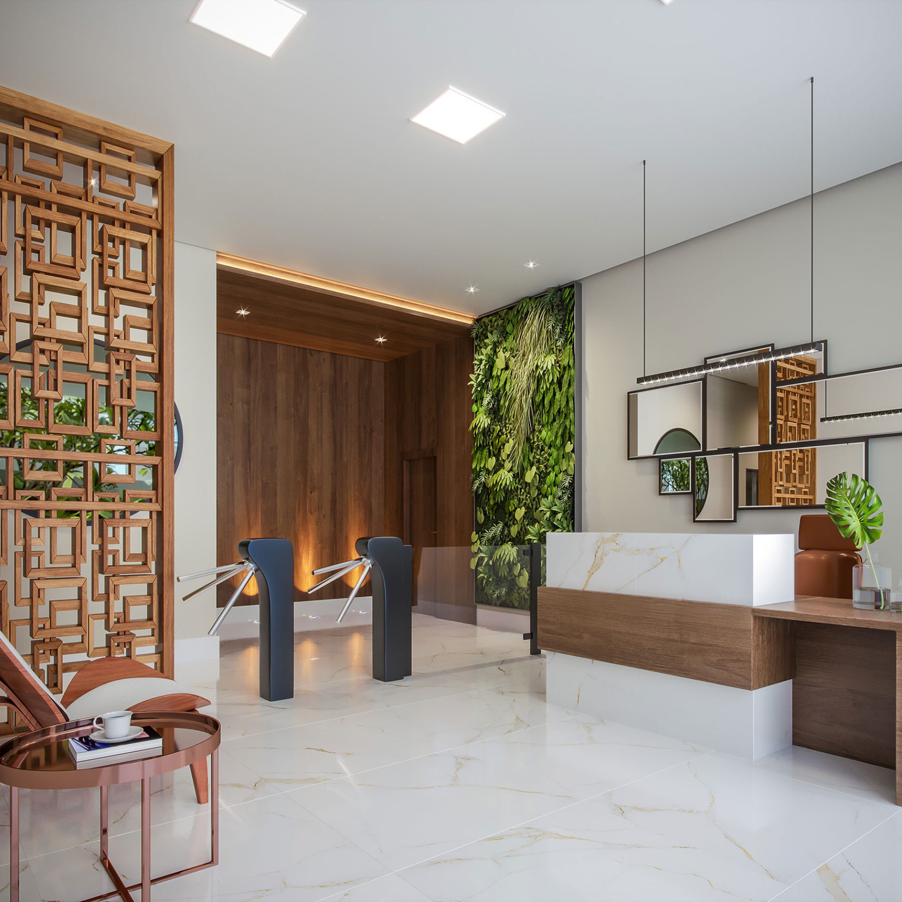 VB PINHEIROS OFFICES │ LOBBY DE ENTRADA COMERCIAL